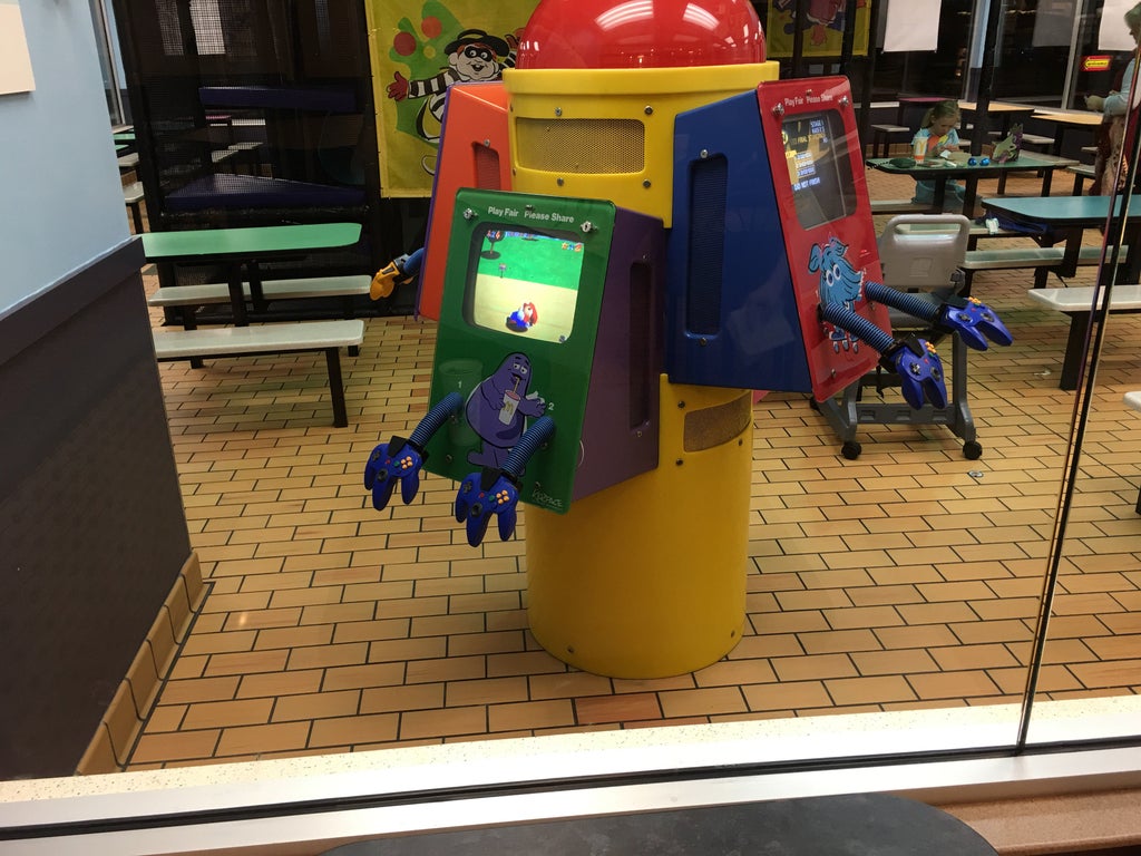 Nintendo 64 kiosk at a McDonald's